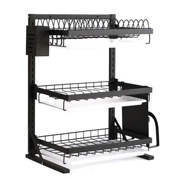 Escurridor de Platos de Metal 2 en 1 con Bandejas Premium