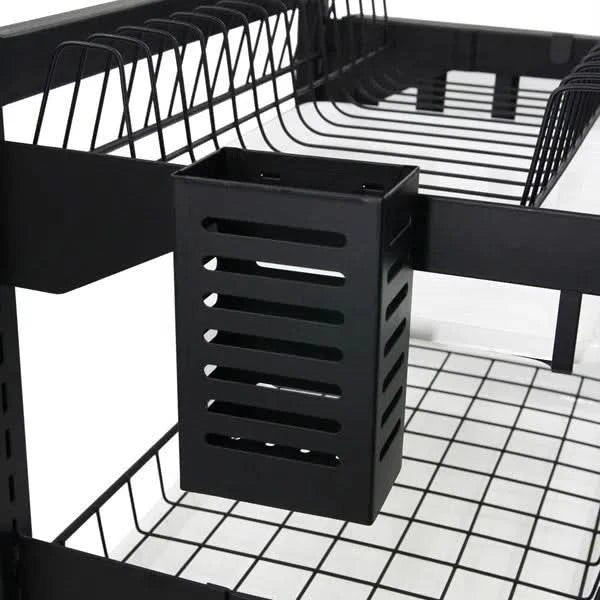 Escurridor de Platos de Metal 2 en 1 con Bandejas Premium