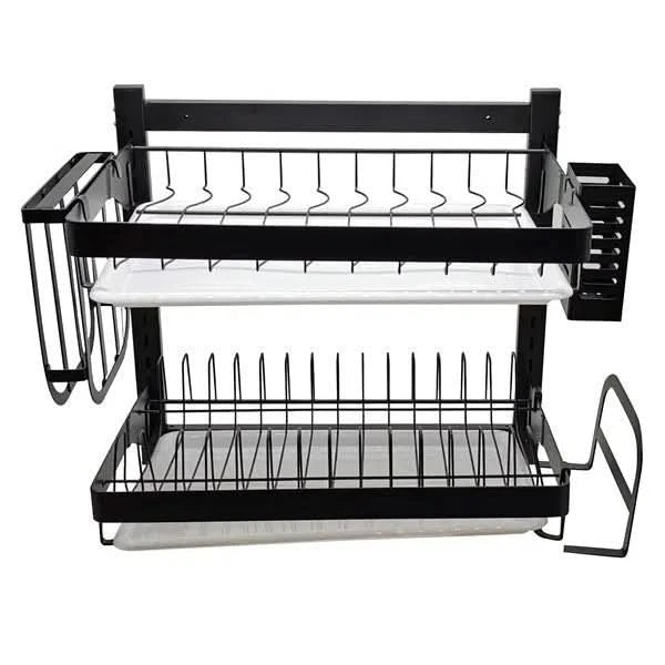 Escurridor de Platos de Metal 2 en 1 con Bandejas Premium