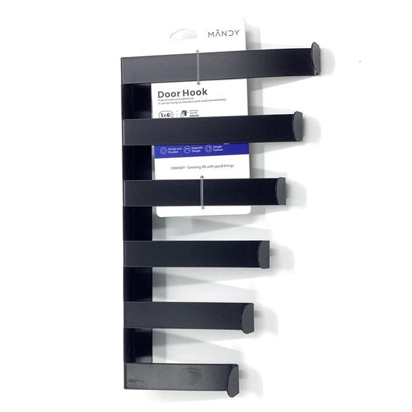 Perchero para Puerta con 6 Ganchos Metalicos