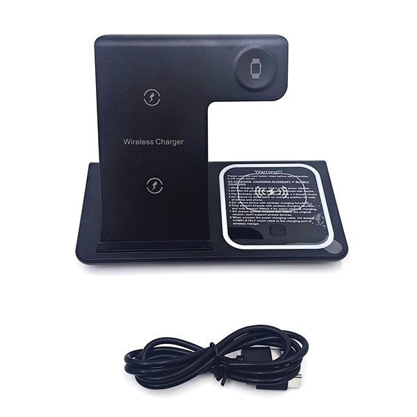 Cargador Inalámbrico 3 en 1 Carga Rápida