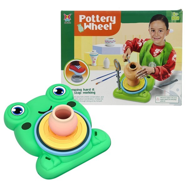 Juego de Alfareria con Masa para Moldear y Torno