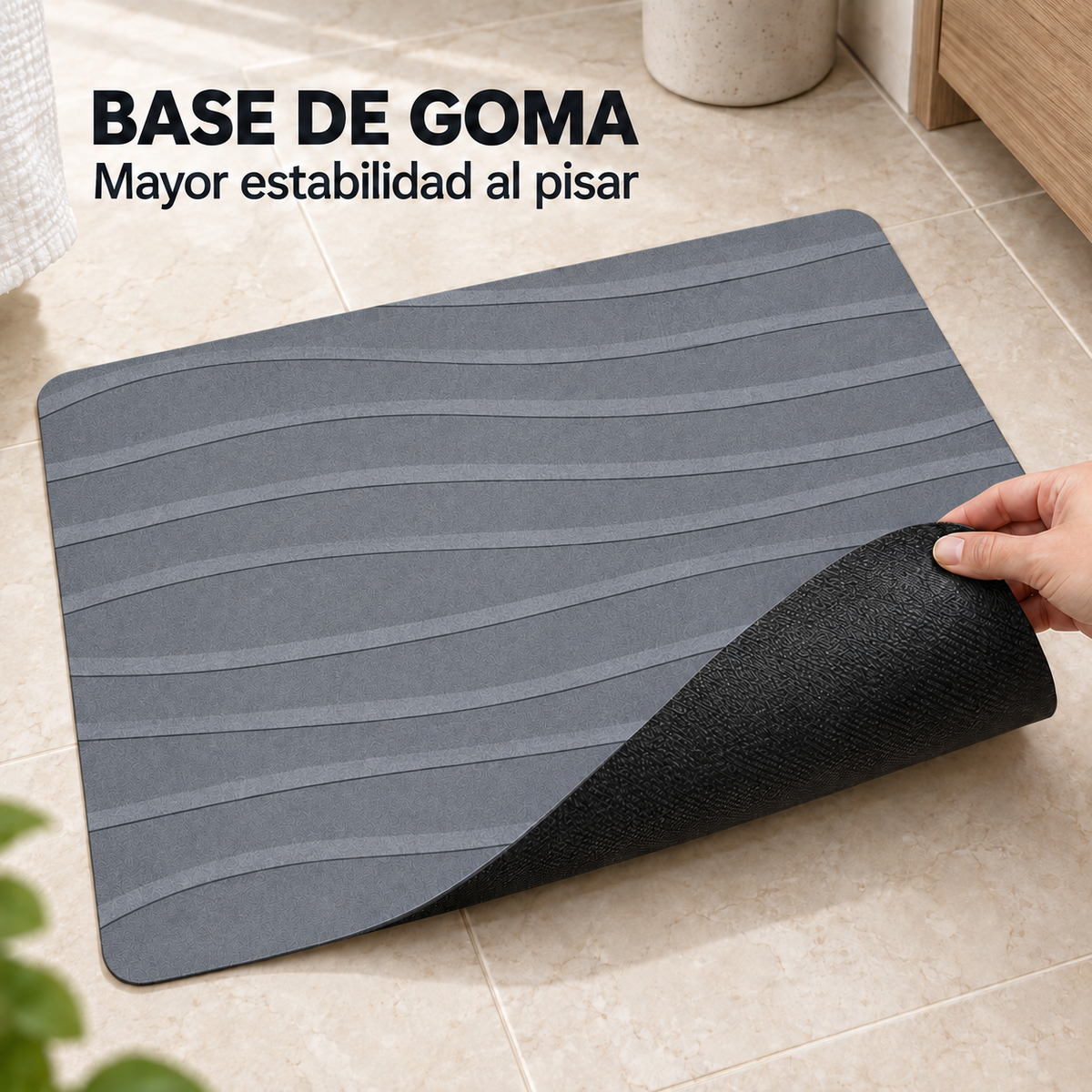 Alfombra de Baño Absorbente con Base de Goma modelo Clara