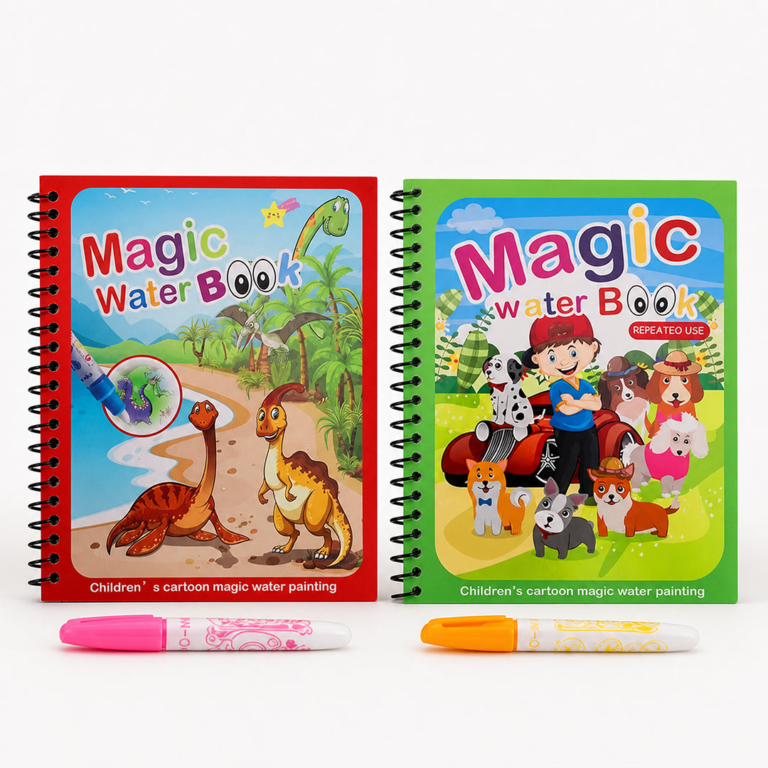 Set de 2 Libros Coloreables con Agua para Niños