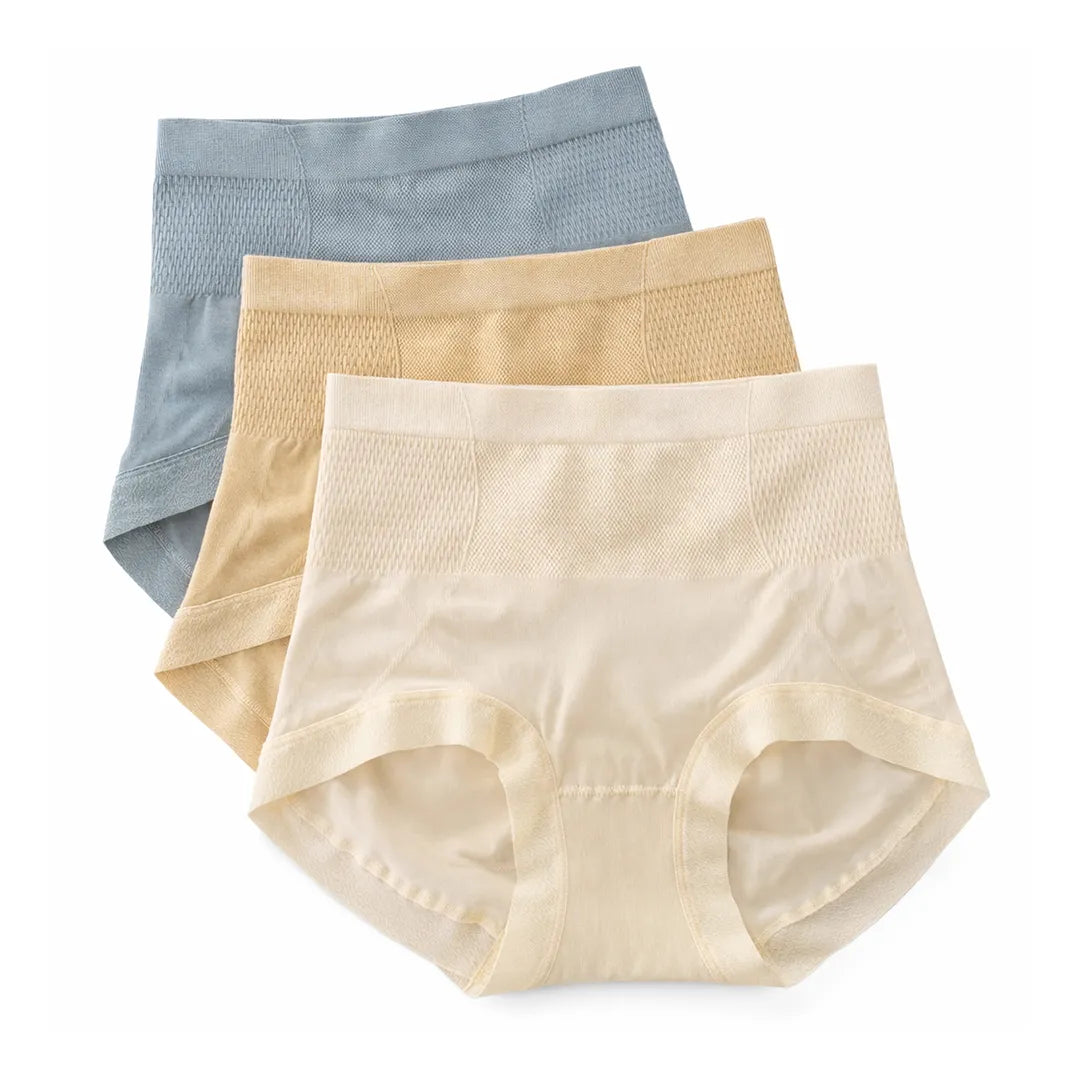 Pack x3 Ropa Interior Antibacterial cintura alta sin costur
