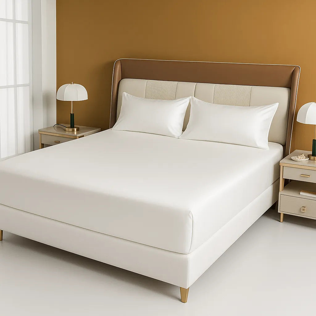 Sabanas Bajera de Satén Super Suave con 2 Fundas de Regalo