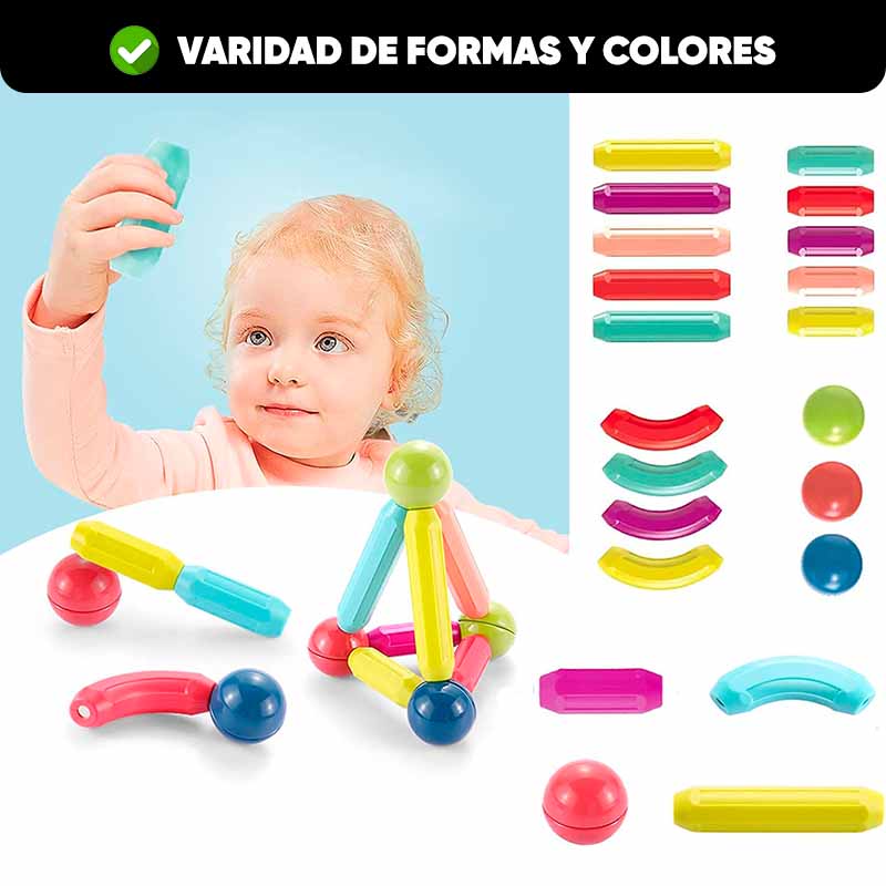 Juego de Varilla Magnético 130 Piezas