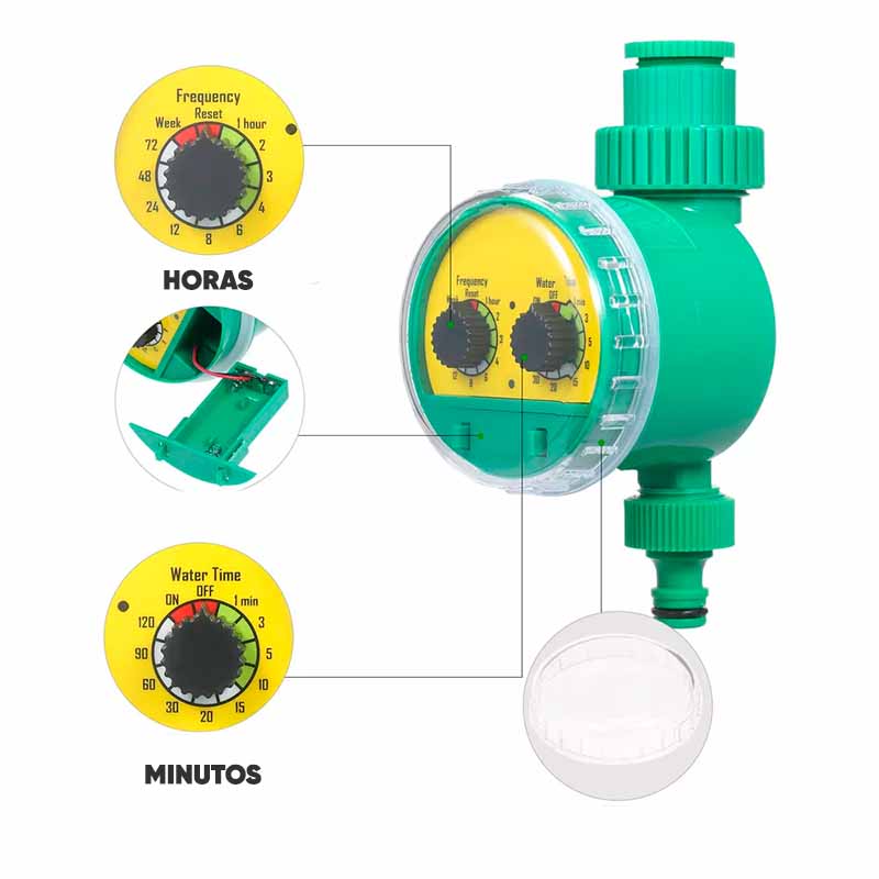 Timer para Riego Automatico con Adaptadores