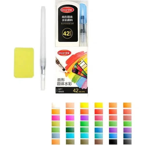 Set De Pintura De Acuarela Con Pincel De Agua y 24 Colores