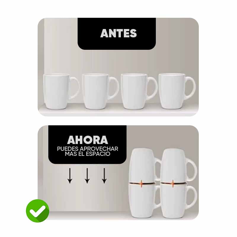 Pack de 4 Organizadores Apilables para Tazas