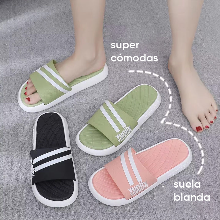 Chancletas Sandalias de Bandas de Tira Ancha YUNLIV