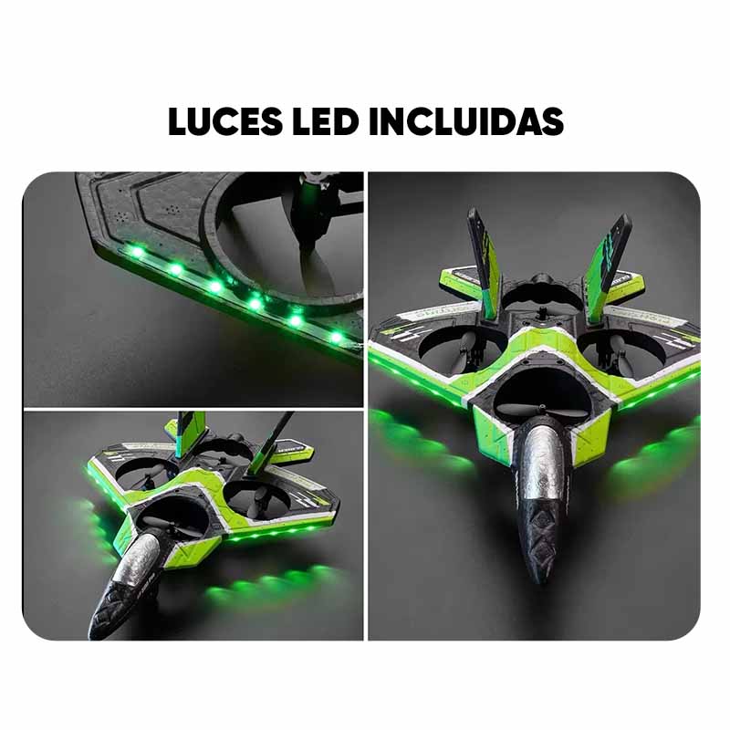 Avión Drone con Luces Led y Control Remoto