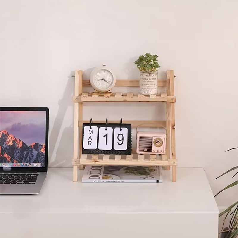 Estanteria de Madera 2 Niveles para Escritorio
