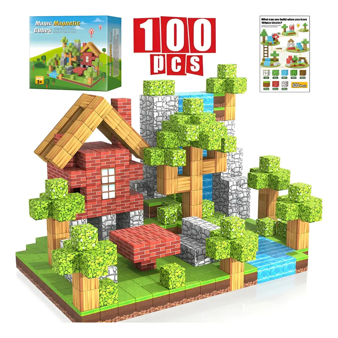 Juego de Bloques de Construccion PixelMine con 100 Piezas