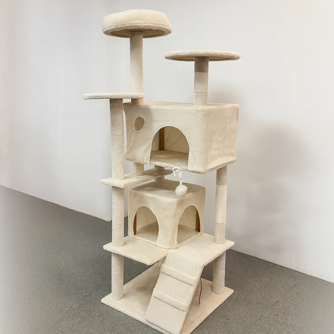 Torre de Actividades para Gatos con Postes Rascadores