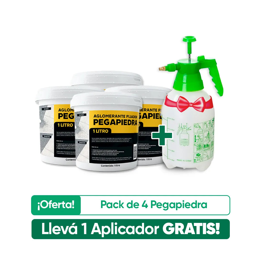 Oferta pack de 4 Pegapiedra + Aplicador de Regalo