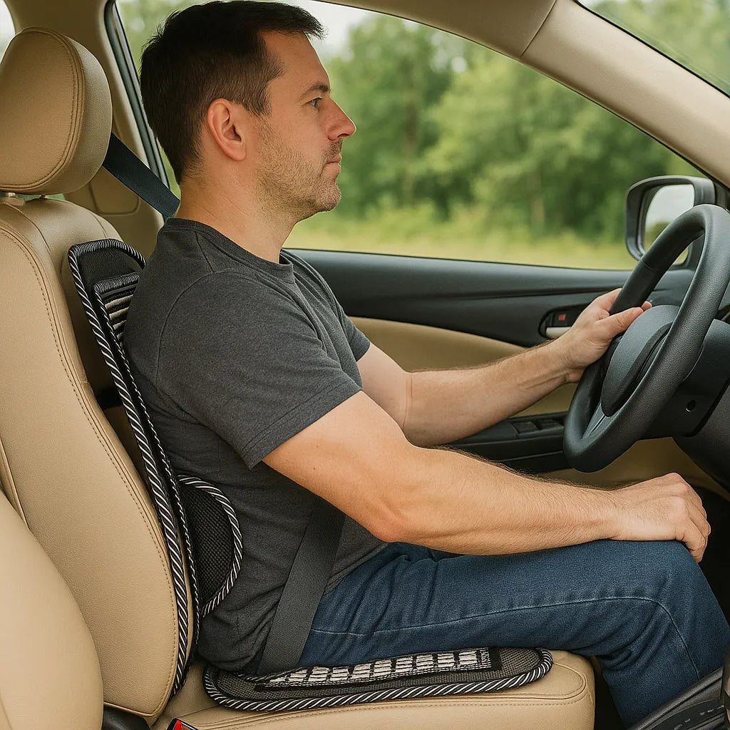 Respaldo Ergonómico de Bambú para Coche