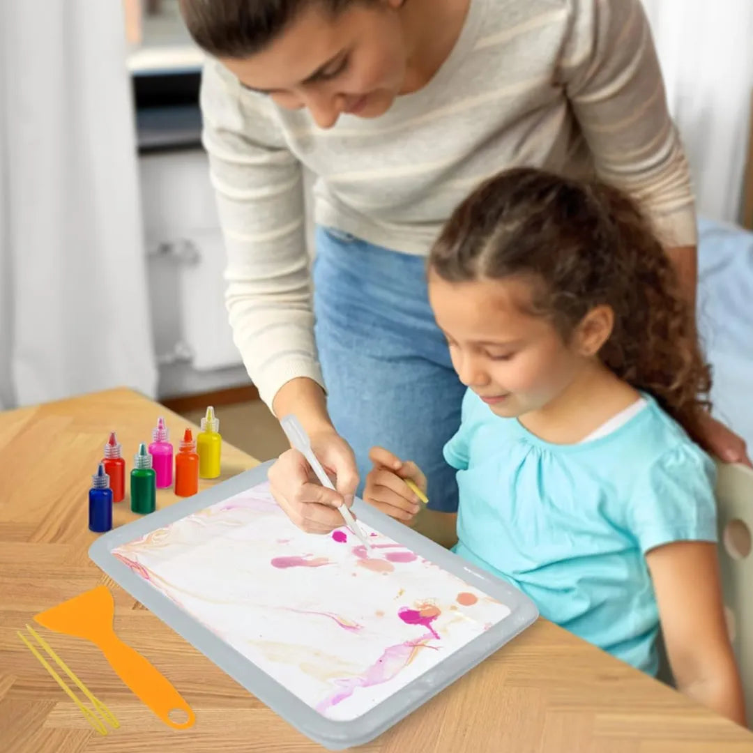 Kit Creativo De Pintura Tipo Mármol Para Artes Y Manualidad