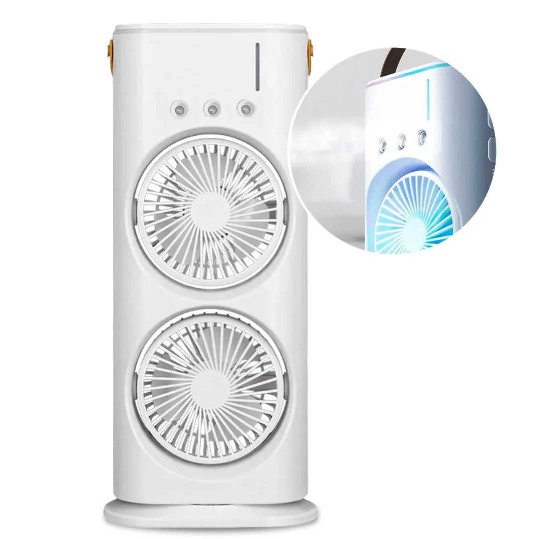 Ventilador Doble con Humidificador