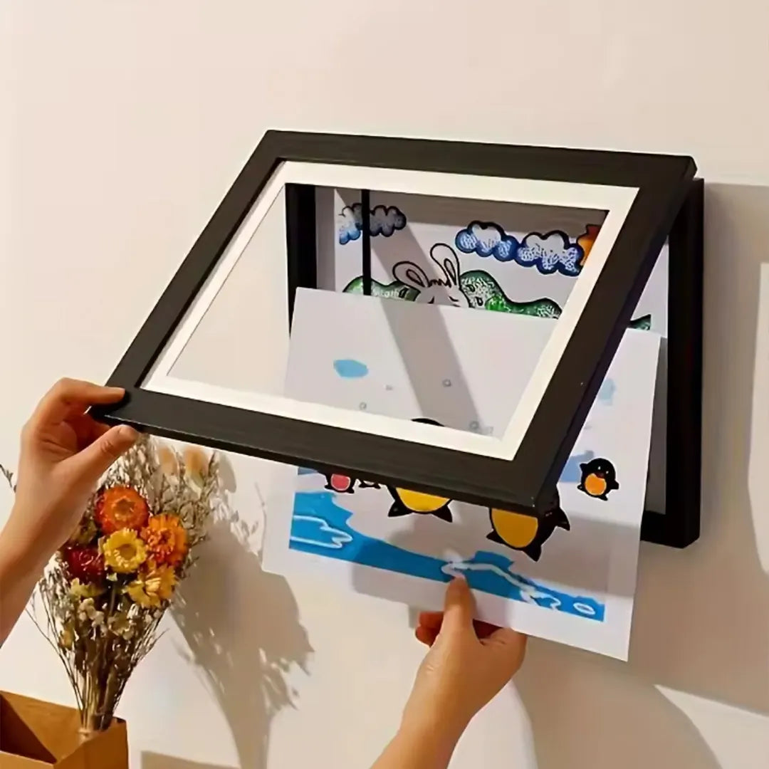 Marco de Madera para Dibujos Intercambiables A4