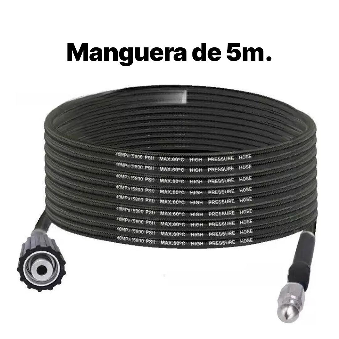 Manguera con puntero limpieza a presión 5m detalle – Milgenial Uruguay