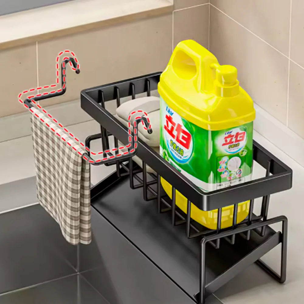 Escurridor para Fregadero de Acero Inoxidable + Set de 5 Paños de Regalo
