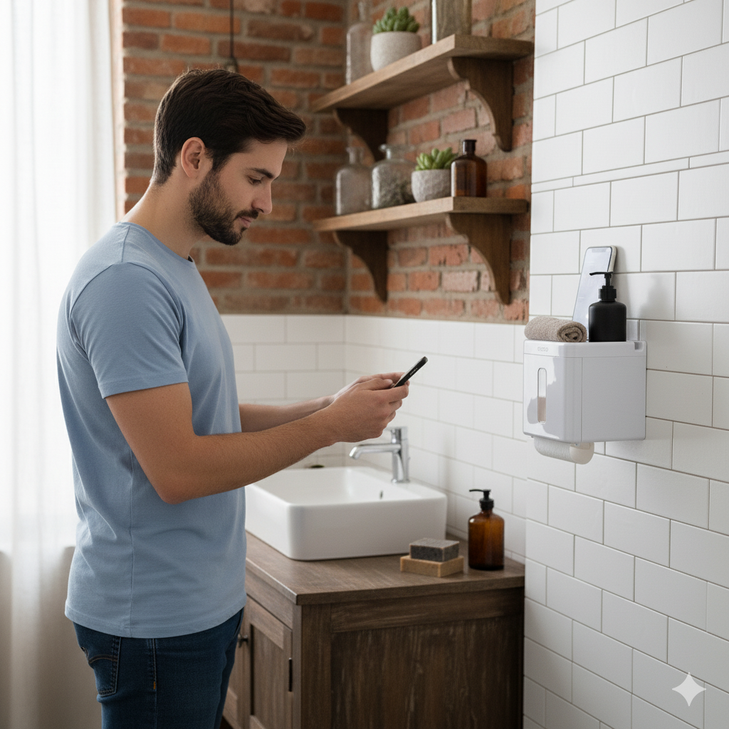 Organizador Porta Papel Higienico con Estante ECOCO
