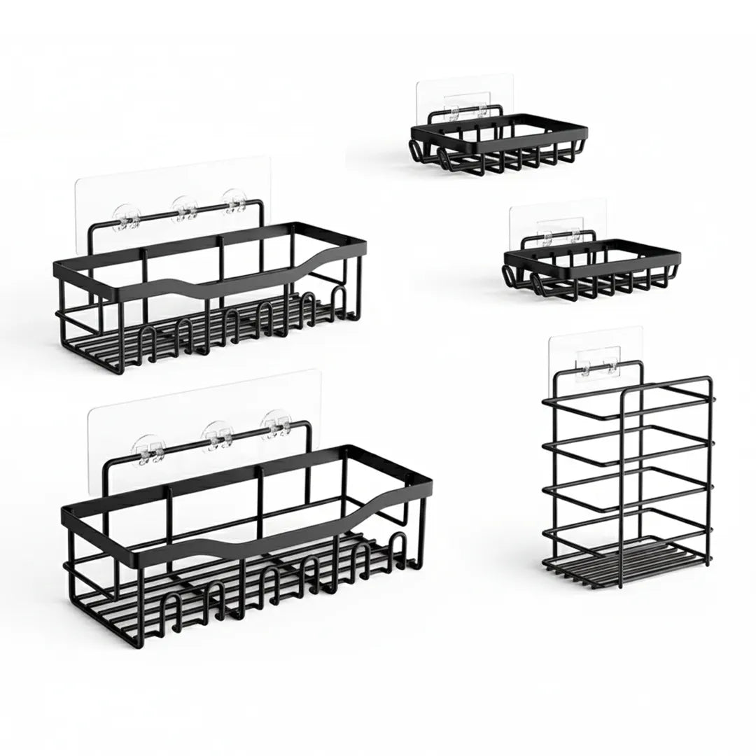 Set de 5 Organizadores para Ducha Minimalista Milhome