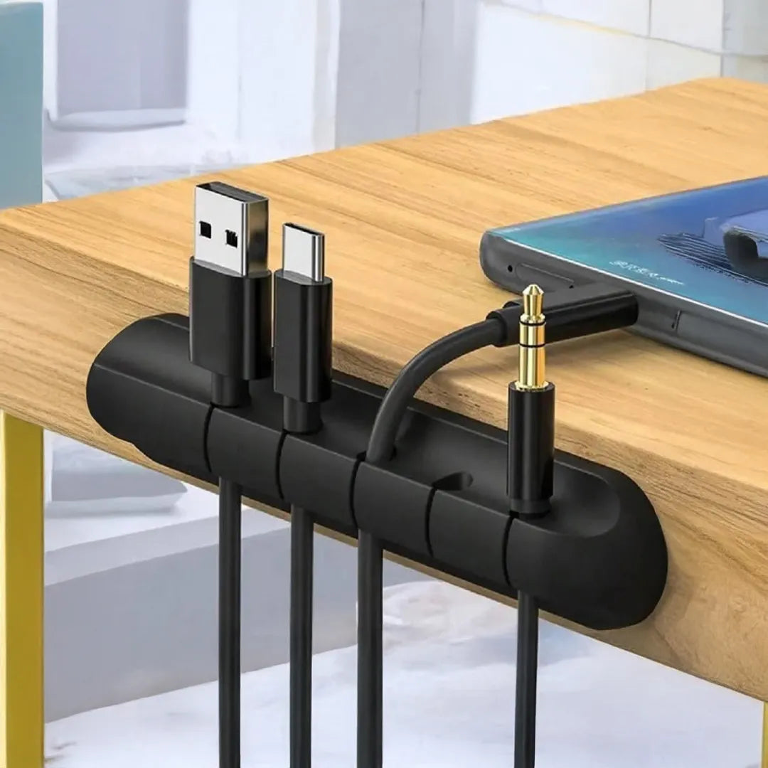 Organizador de Cables Flexible para Escritorio