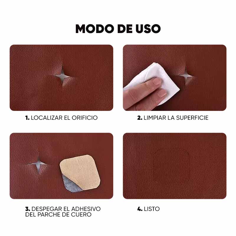 Parches de Reparación de Cuero Sintético Autoadhesivos
