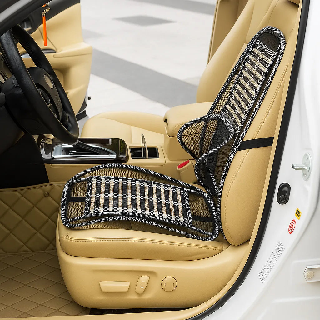 Respaldo Ergonómico de Bambú para Coche