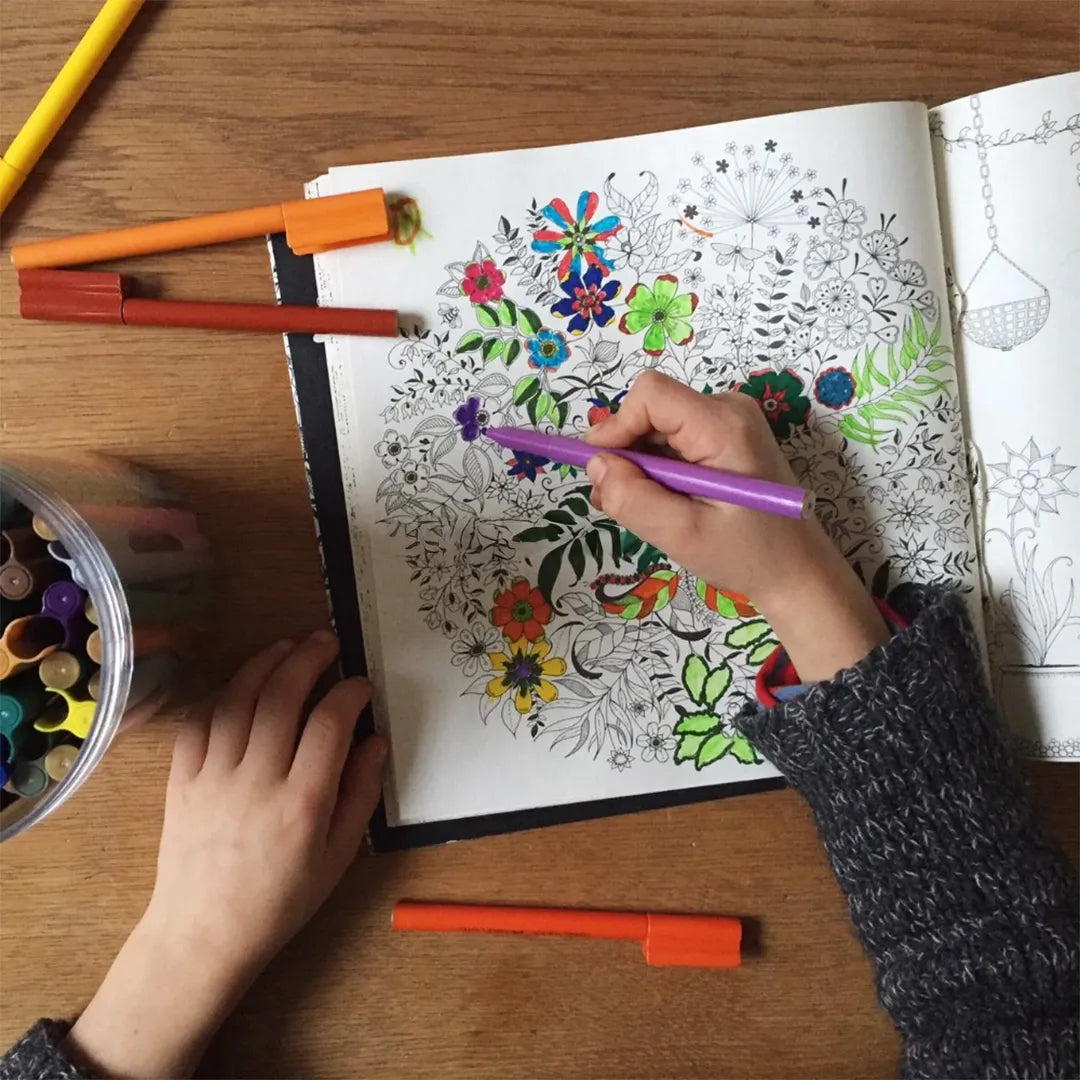 Set de 2 Libros para Colorear de Flores y Mandalas