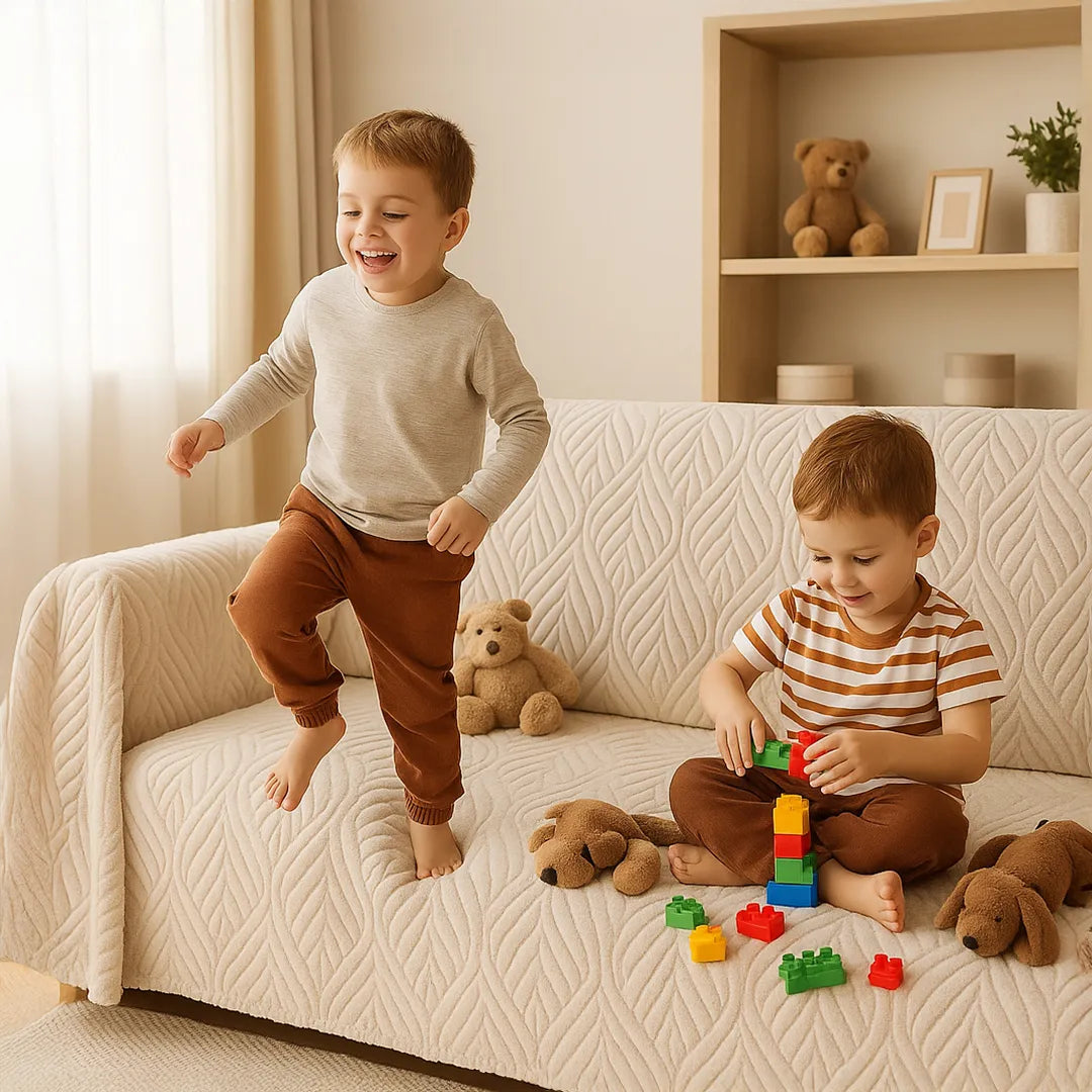 Funda Cubre Sofá Acolchonada  Diseño Leaves