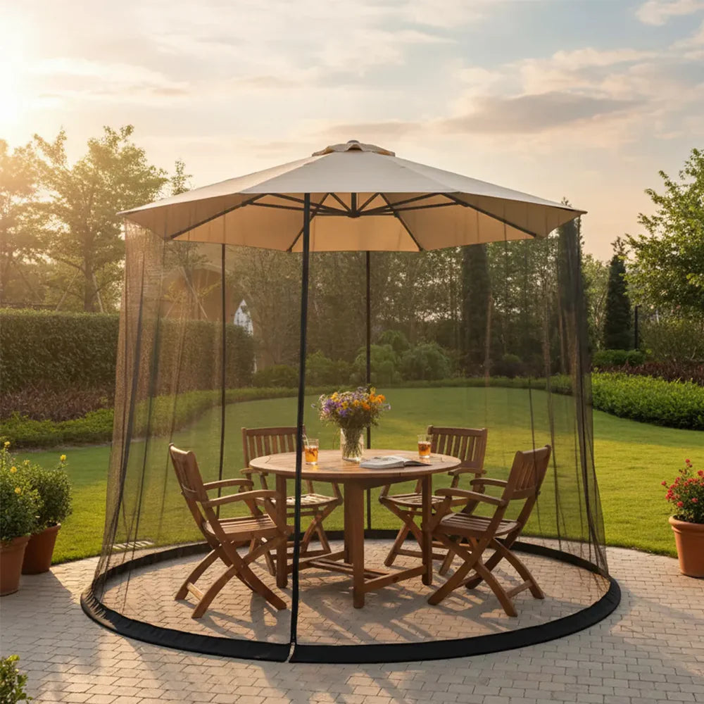 Cortina Mosquitera para Sombrilla de Jardin al Aire Libre