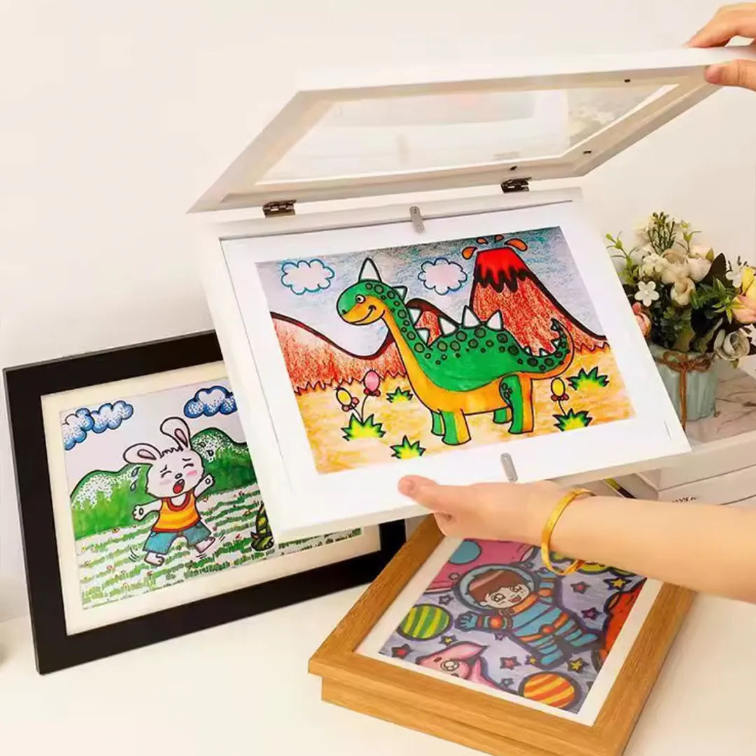 Marco de Madera para Dibujos Intercambiables A4