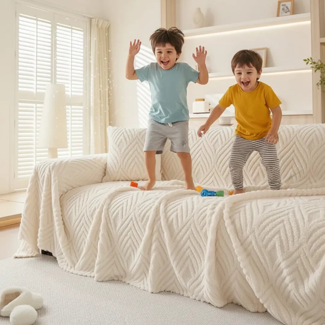 Funda Cubre Sofá Acolchonada Diseño Leaves