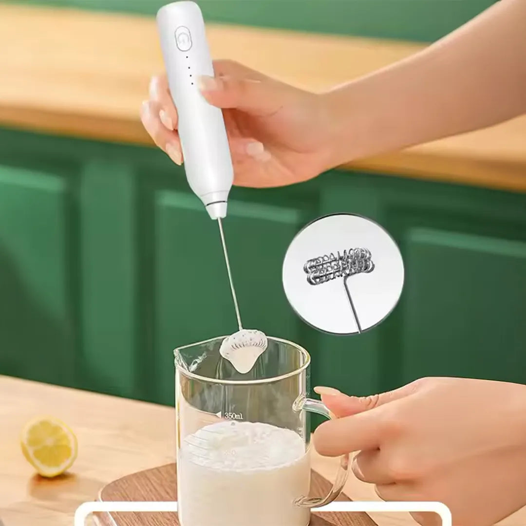 Batidor y Espumador de Mano con Bateria Recargable