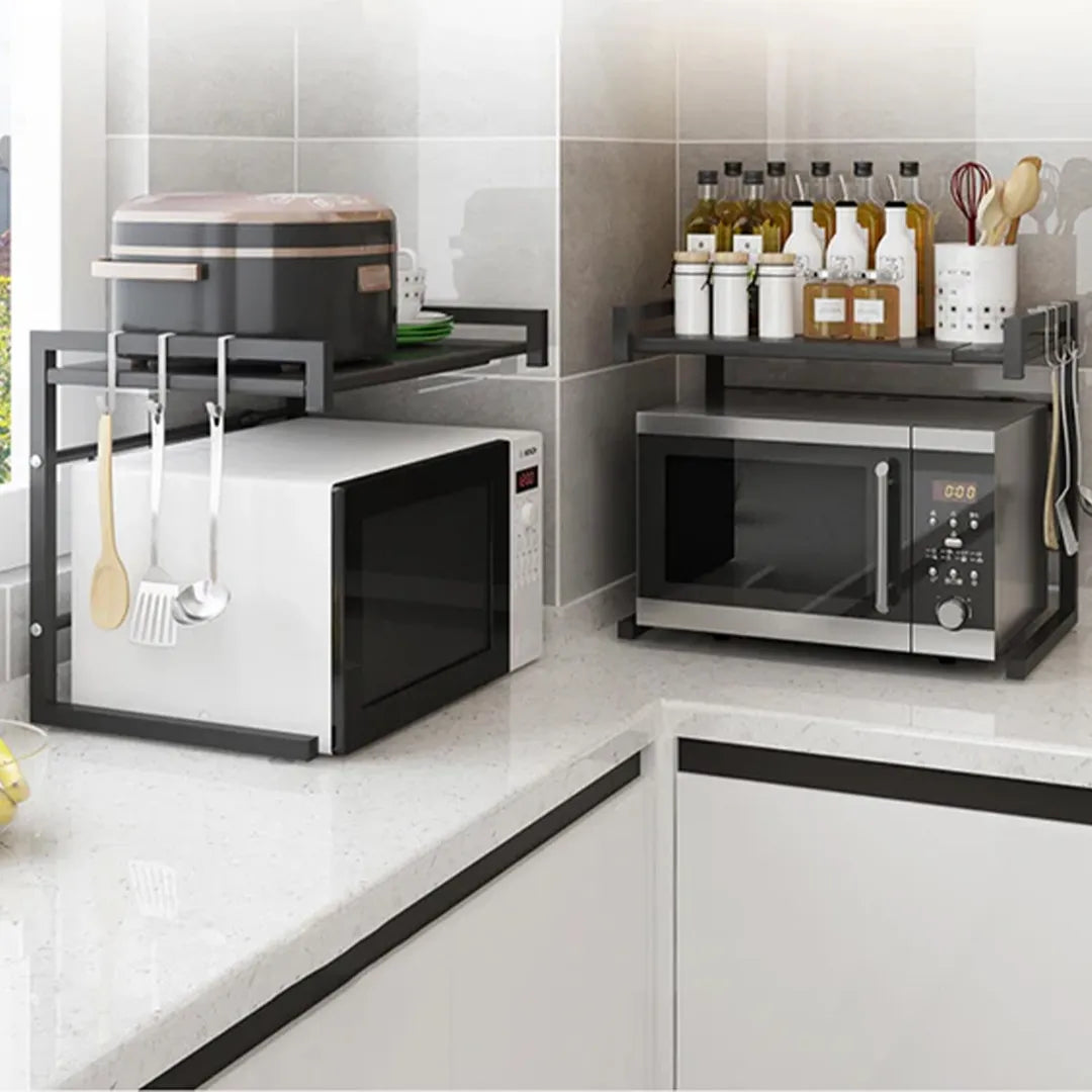 Estante de Metal para microondas con largo ajustable