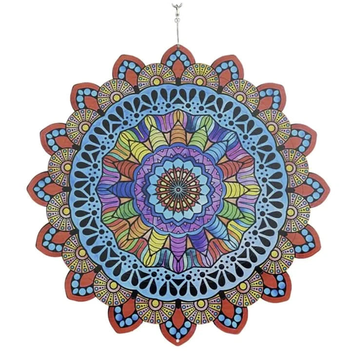 Adorno Giratorio de Jardín con Forma de Mandala