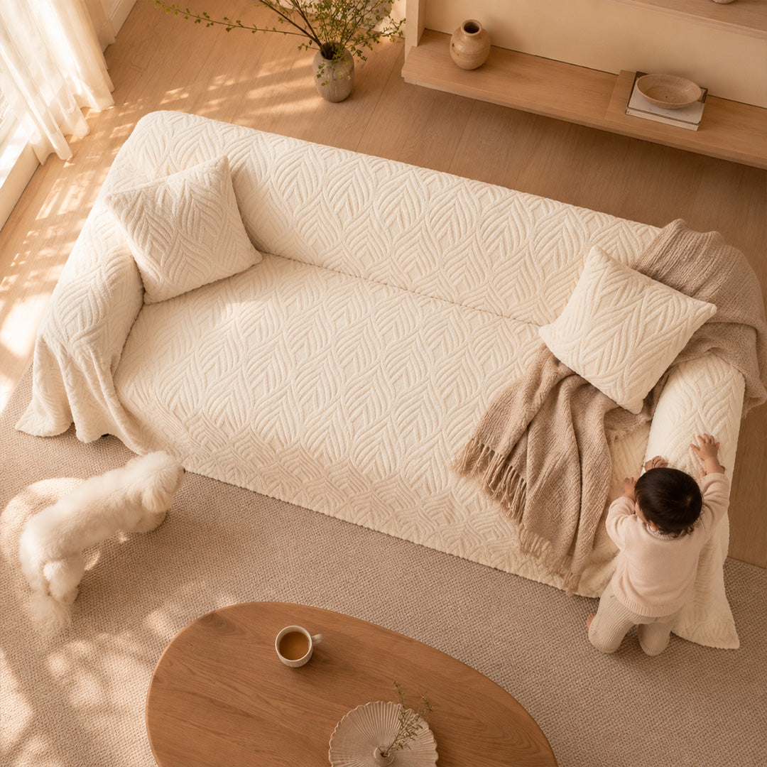 Funda Cubre Sofá Acolchonada Diseño Leaves