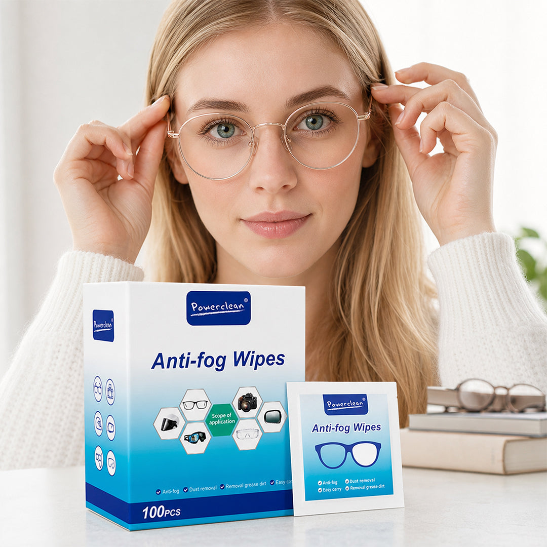 100 Toallas de Limpieza Anti Empaño para Lentes y Pantallas