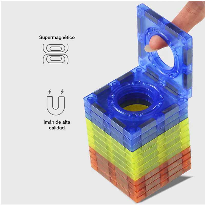 Bloques Construcción Magnéticos con Luces Pista Laberinto