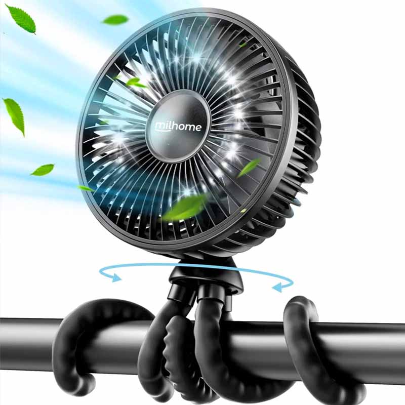 Ventilador Milhome Flexcool Portatil Flexible para Bebé