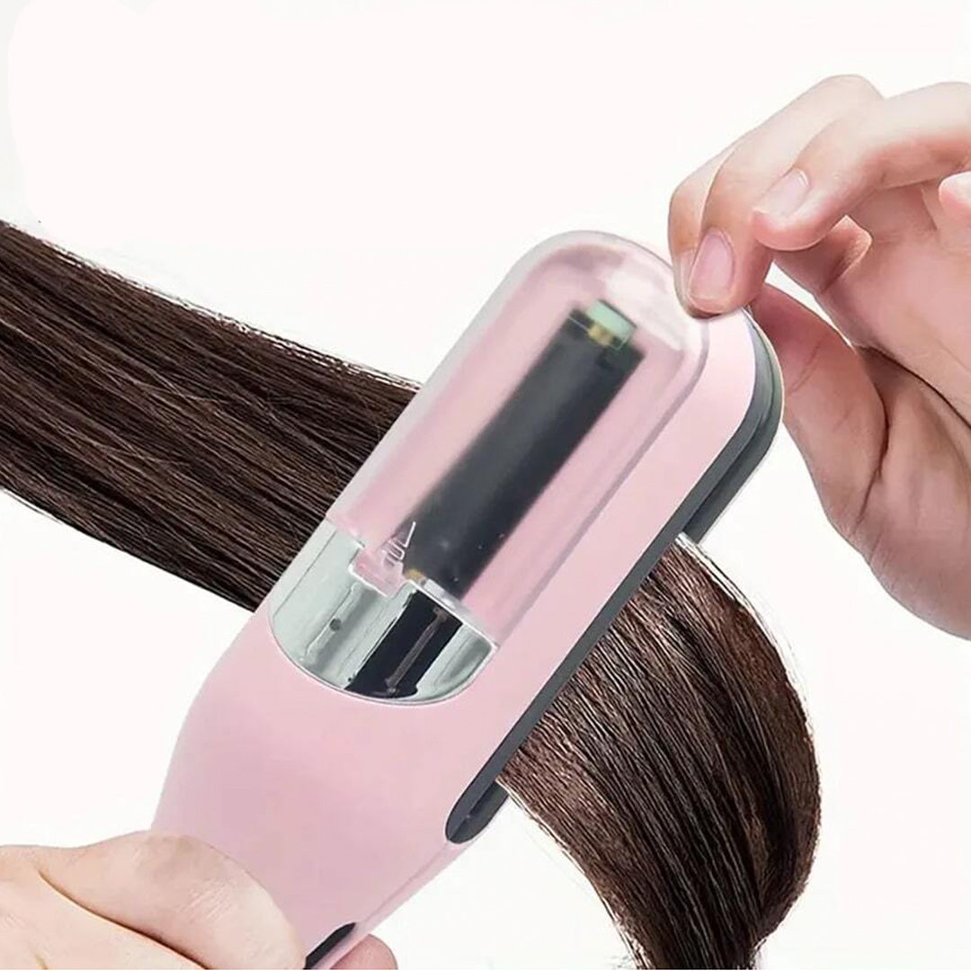 Plancha de Pelo con Recortado de Puntas Abiertas Rosa