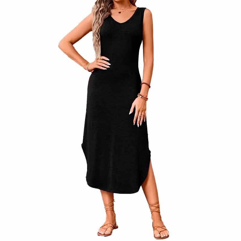 Vestido Moderno con Cuello en V