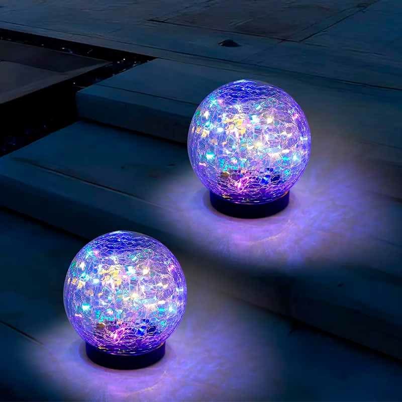 Esferas de Luces Solares Decorativa con Estaca