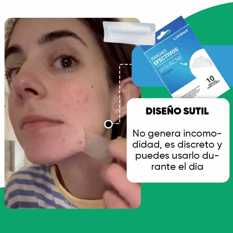 Pack de 10 Parches Anti-Acne Rectangulares Luminex