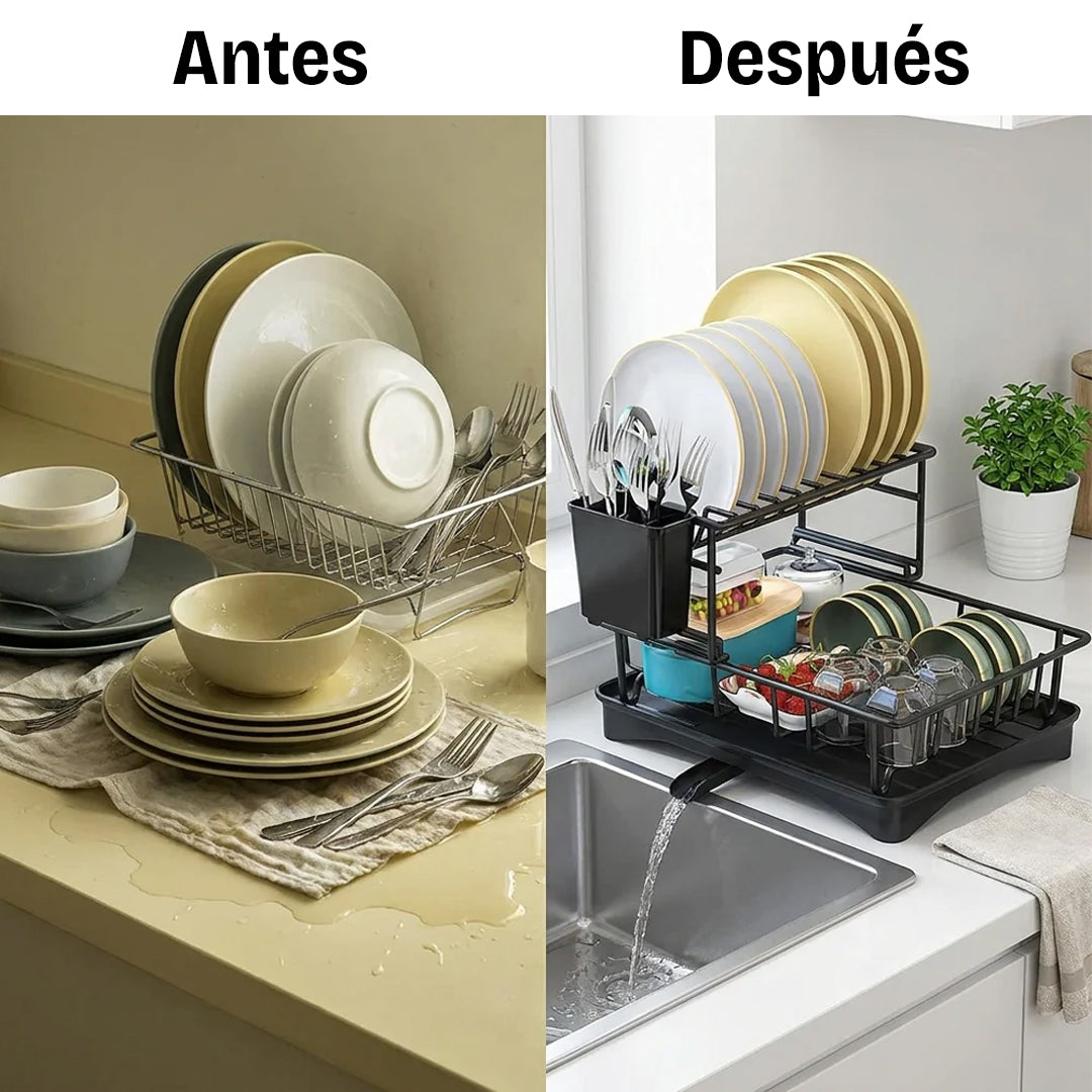 Escurridor Spoway con Bandeja y Drenaje Calidad Superior