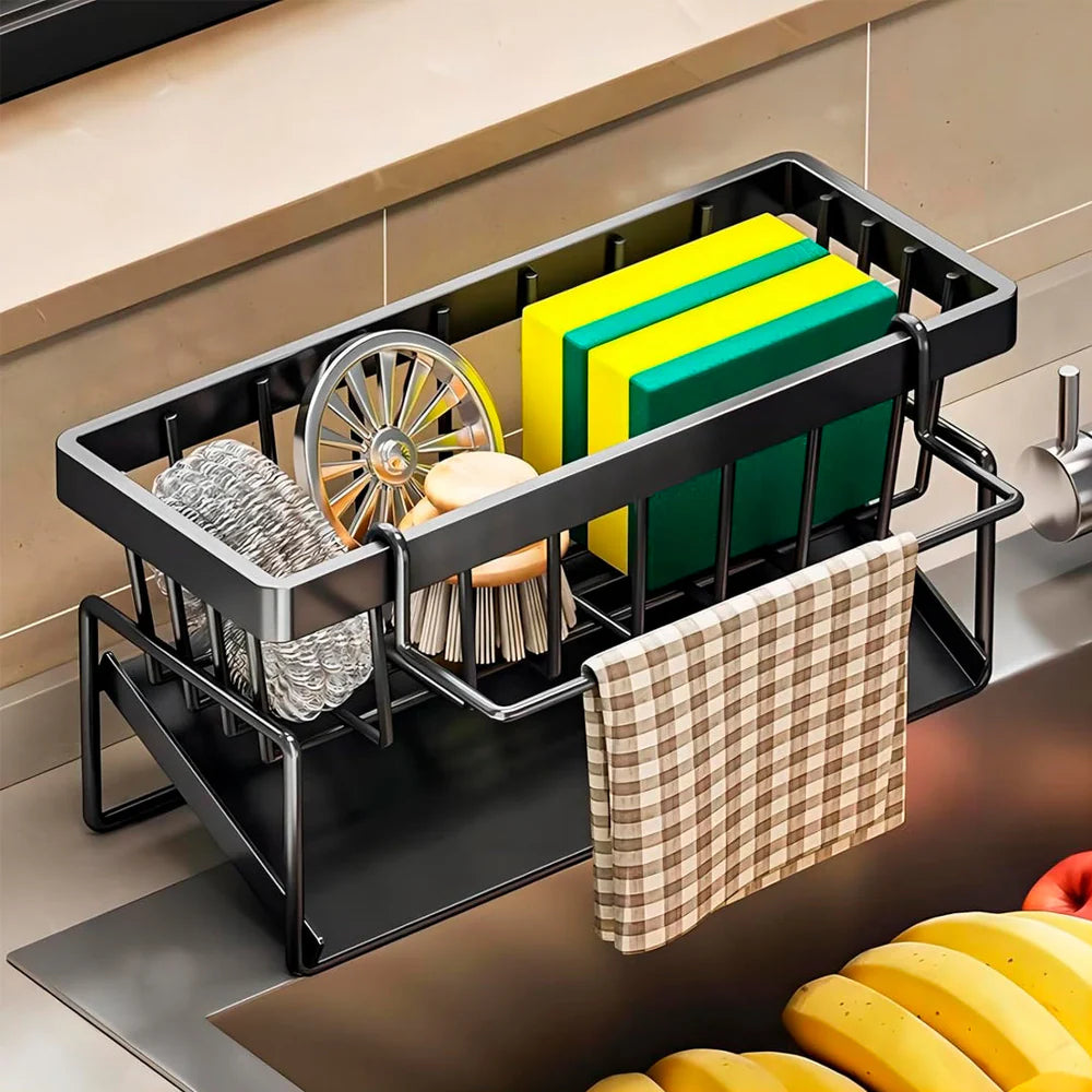 Escurridor para Fregadero de Acero Inoxidable + Set de 5 Paños de Regalo