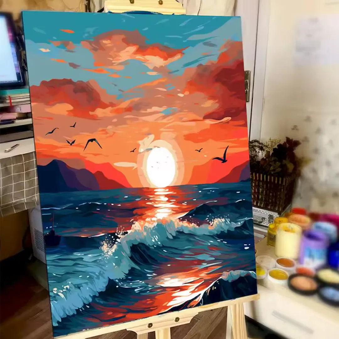 Kit de Bricolaje para Colorear Pinturas y Lienzos